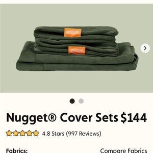 Nugget Willow Cover Set. New in bag. Double Brushed Microsuede.